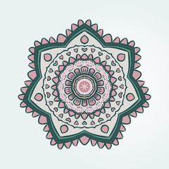 Buddhism aquamarine pattern lotus