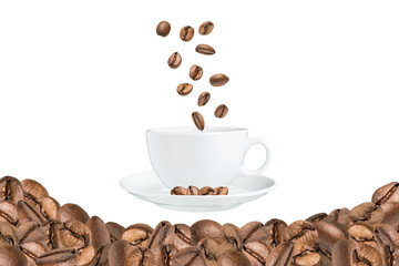 Kaffee und Bohnen