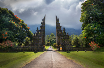 Ancient road gate on Bali island,Indonesia