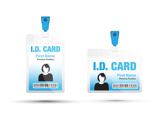 id card woman blue