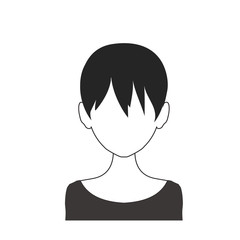 Black and white woman avatar nr. 20