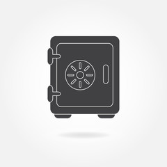 Safe icon isolated on white background. Security concept. Vector illustration.