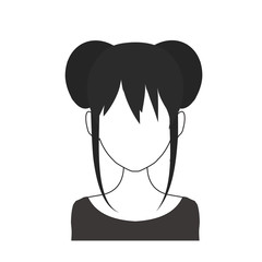 Black and white woman avatar nr. 23