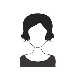 Black and white woman avatar nr. 27