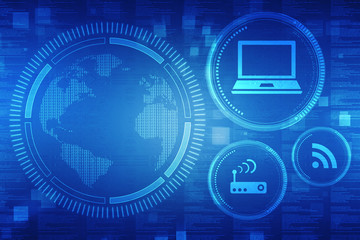 globe internet connecting,3d illustration