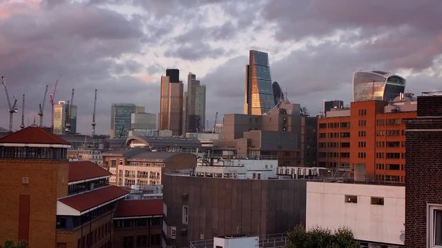 
Slowly moving clouds over the City of London, England, UK
