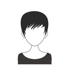 Black and white woman avatar nr. 63
