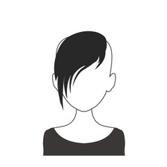 Black and white woman avatar nr. 64