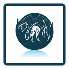 Flame vinyl icon
