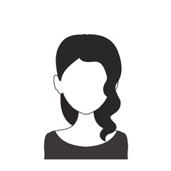 Black and white woman avatar nr. 88