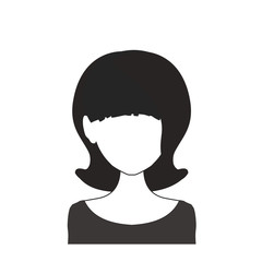 Black and white woman avatar nr. 93