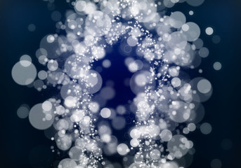 abstract white blue  bokeh background