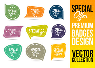 Special Offer Logo Badge and Emblem in Flat Design Style.