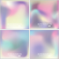 Abstract Creative concept vector multicolored blurred background set. For Web and Mobile Applications, art illustration template design, business infographic and social media, modern decoration