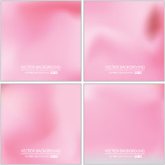 Fototapeta premium Abstract Creative concept vector multicolored blurred background set. For Web and Mobile Applications, art illustration template design, business infographic and social media, modern decoration