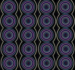 Illustration based on aboriginal style of dot pattern.