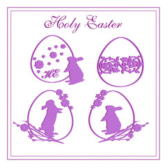 easter eggs, holiday rabbit