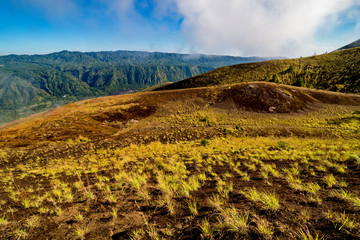 Beautiful view from the top of Batur volcano. Bali, Indonesia