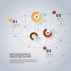 Circle Infographic Design with Pie Chart - Networks