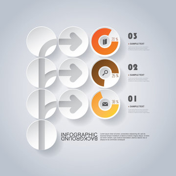Circle Infographic Design with Pie Chart