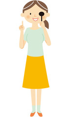 視力検査　女性