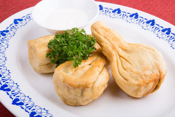 Fried dumplings hinkali