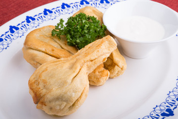 Fried dumplings hinkali