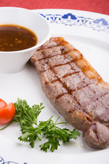Fried beef steak