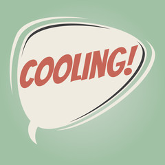 cooling retro speech balloon