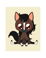 Cute horse illustration