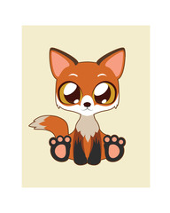 Obraz premium Cute fox illustration