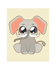 Cute elephant illustration