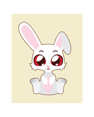 Cute rabbit illustration