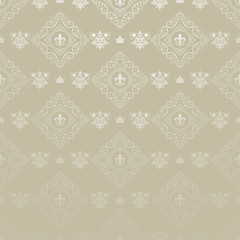 Damask Wallpaper, Vintage Design, Vector Art