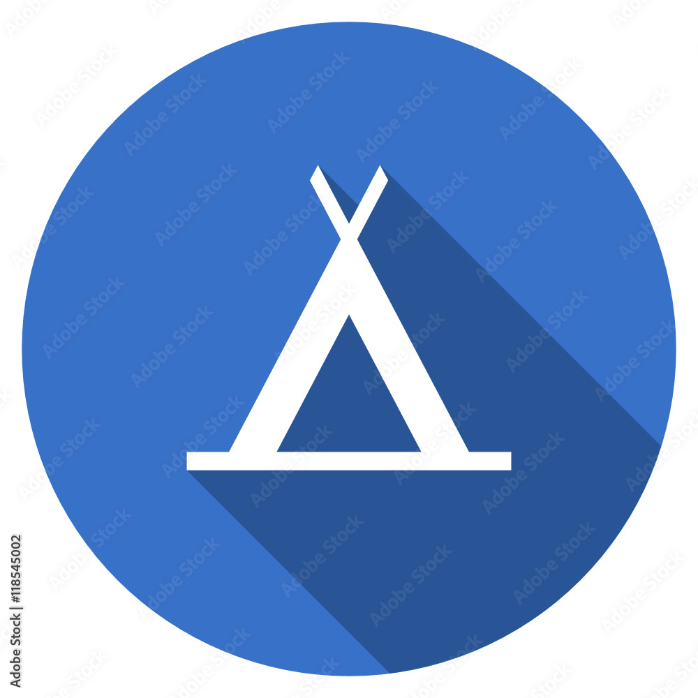 Poster flat design blue round web tent vector icon