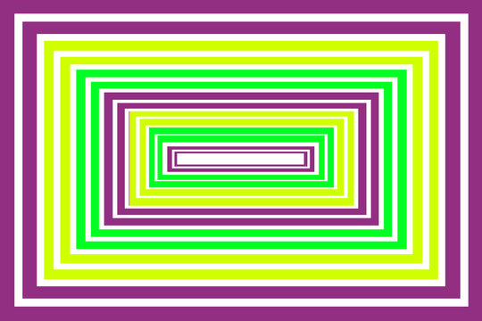 Purple & Green Boxes - Abstract Design