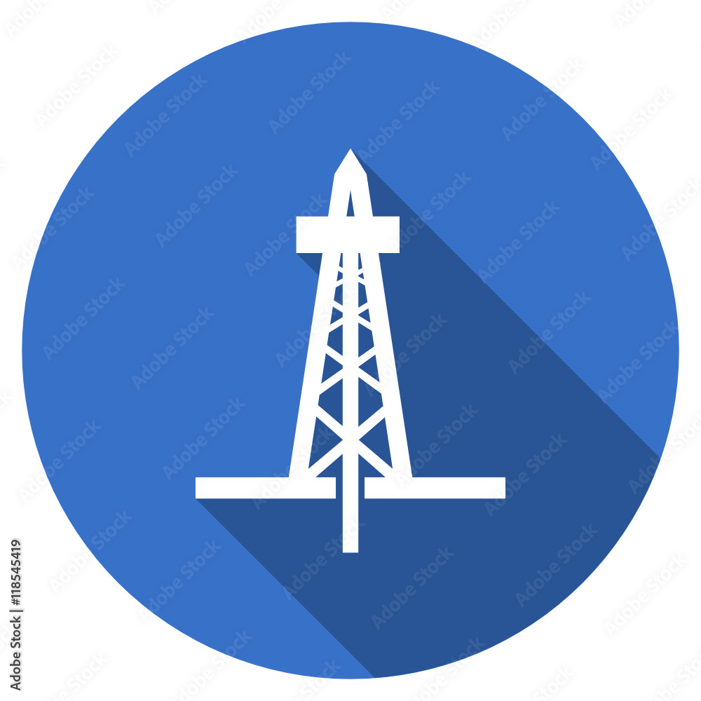 Poster flat design blue round web gas vector icon