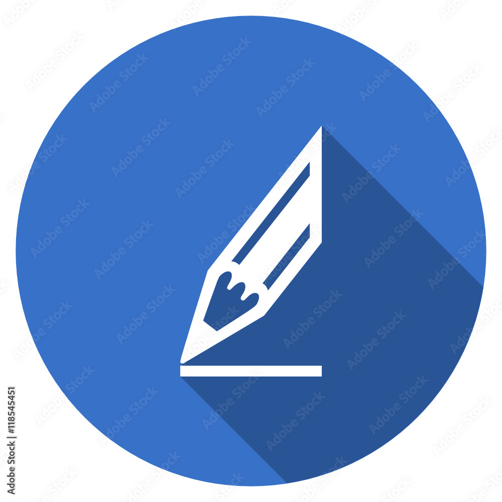 Poster flat design blue draw web vector icon