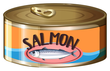 Salmon in aluminum can
