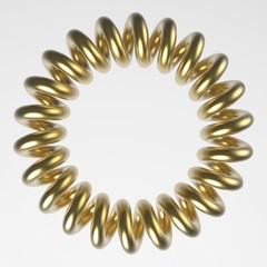 Coil spring. 3D illustration. 3D CG.