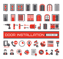 door installation icons
