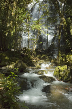 Waterfall at Volcano Rincon de la Vieja in Costa Rica.