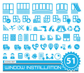 set of blue and gray repair icons