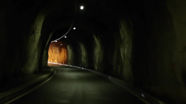 Road tunnel, moving views