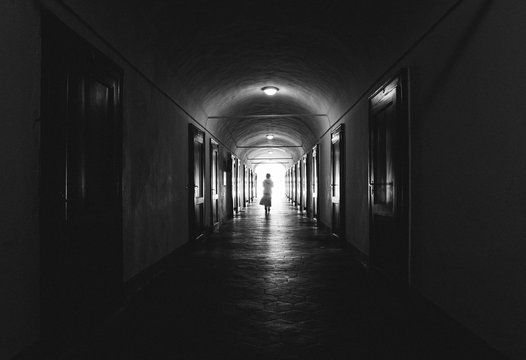 A ghost in the dark corridor