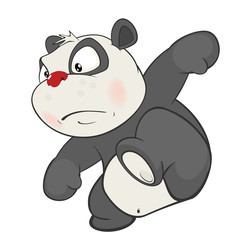 Illustration of a Cute Panda. Cartoon Character 