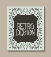 card retro vintage frame vector illustration design