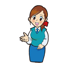 Company employee of woman