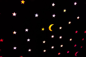 Luminous Moon and stars