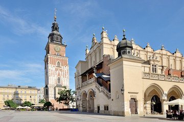 
Old Town square in Krakow, Poland - obrazy, fototapety, plakaty